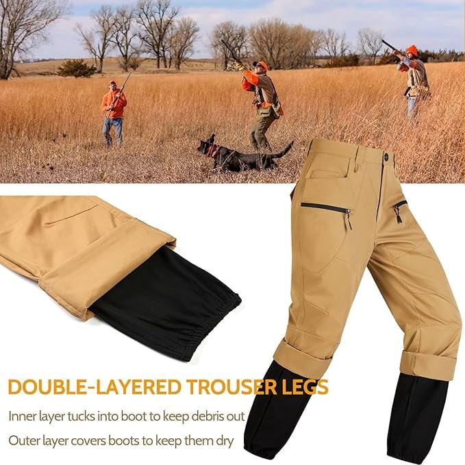 NEW VIEW Upland Hunting Pants for Men - Pheasant Hunting Pants with 7 Pockets, Water-Resistant