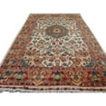 thumbnail image 2 of Exclusive Ivory Medallion Designed Rectangle Area Rugs Hand Knotted Wool Silk Carpet (6 x 4)', 2 of 9