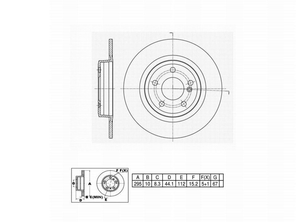 UltraHC Coated High Carbon Brake Rotor, Rear UR004133, Mercedes-Benz CLA250 2019-2014