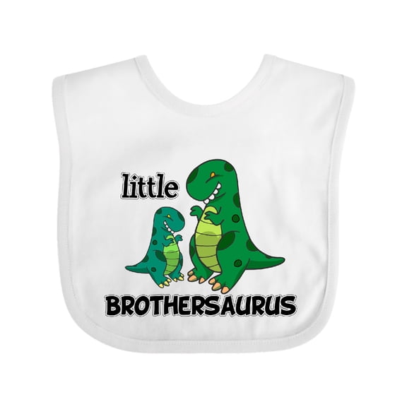 Inktastic Little Brothersaurus Boys Baby Bib
