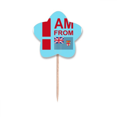 thumbnail image 1 of Soy de Niue Selección de pastelitos Star lable Flag en palillos de dientes, 1 of 3