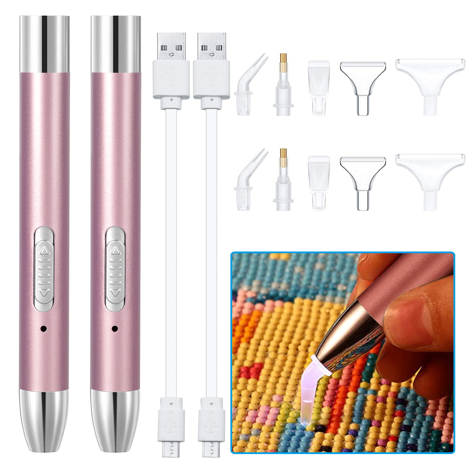 Bag 5D Diamond Painting Kits Lighting Point Pen LED Light Point Drill Pen