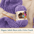 thumbnail image 3 of ComfiTime 3-Pack Velvet Yarn – Bulky #5, OEKO-TEX Certified, Soft Fluffy for Sweaters, Blankets, Scarves, Plush Toys & Home Décor, Crochet/Knitting/Amigurumi, 87.5 Yds/Skein, Machine Washable, lilac, 3 of 18