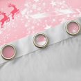 thumbnail image 5 of Feelyou Girly Pink Xmas Tree Black Out Curtains, Dreamy Christmas Stars Deer Curtains Pack of 2 (42x63 Each), Teens Kids Girls Women Bedroom Curtains, Curtains and Drapes Room Decor, 5 of 7