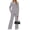 Grey, variant on Fantaslook Two Piece Sets for Women Fall Travel Vacation Outfits Pleated Long Sleeve Lounge Sets Wide Leg Pants