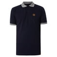 thumbnail image 5 of Trojan Gingham Check Trim Pique Polo Shirt, Blue, 5 of 5