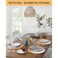 thumbnail image 5 of 15 Inch Round Placemats Set of 4, Fall Maple Leaf Non Slip Heat Insulation PP Table Mats, Thanksgiving Vintage Yellow Orange on Linen Washable Place Mats for Kitchen Dining Party Table Decor, 5 of 7