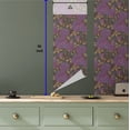thumbnail image 5 of Ambesonne Rose Pattern Peel & Stick Wallpaper for Home, Botany Leaves Dreamy, 13"x36", Pale Purple Sand Brown, 5 of 5