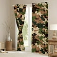 thumbnail image 3 of Manfei Camouflage Hunting Black Out Curtains,Camo Army Curtains Pack of 2 (42x63 Each),Green Brown Beige Bedroom Curtains For Teens,Ultra Soft Home Decor, 3 of 6