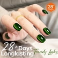 thumbnail image 2 of modelones Cat Eye Gel Nail Polish Green Gel Polish Jelly Glass with Magnet Holographic Glitter Shimmer Translucent Sheer Color Magnetic Nail Polish Top Coat Salon DIY at Home 15 ML, 2 of 8