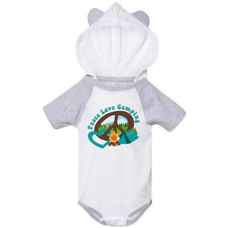 

Inktastic Peace Love Camping Gift Baby Boy or Baby Girl Bodysuit