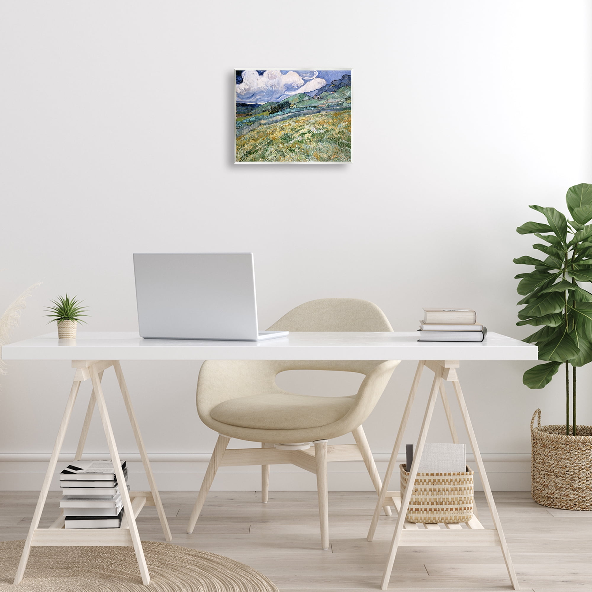 Stupell Industries Classic Landscape From Saint Remy Landscape & Nature Painting Unframed Art Print Wall Art, 14 x 11