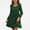 Green, variant on Teylalorva Dresses of Girls (2-12), Small Ruffle Trim Crew Neck Long Sleeve Dresses Lovely Hem Outfit Spring Autumn Casual Wear Pink Size 5T