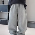 thumbnail image 3 of NOEGOEU Boys Baggy Sweatpants Wide Leg Casual Elastic Waist Drawstring Athletic Joggers Fall Pants 5-15 Y (Grey,5-6Years), 3 of 8
