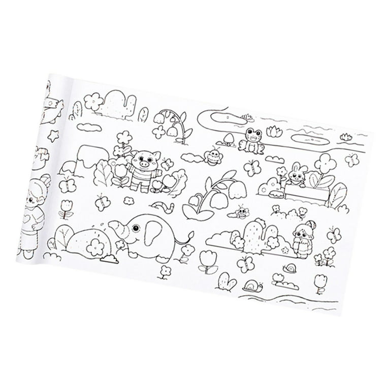 Children's Drawing Roll, Coloring Paper Roll Painting Drawing Paper Color  Filling Paper Sticky Drawing Paper Roll for Kids