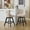 9#Beige,Wood+Fabric, variant on Dining Room Seating Swivel Velvet Barstools with Button Tufted Decoration and Wooden Legs, and Chrome Nailhead Trim, Leisure Style Bar Chairs,Bar stools, Set of 2 (Blue),SW1860BL,Kitchen Dining Chair