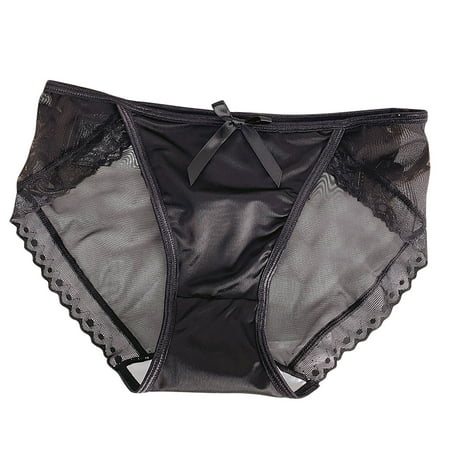 cfhntfmh Cotton Underwear for Women Fashion Lace Mid Waisted Breathable Panties Cute Trim Comfortable Briefs