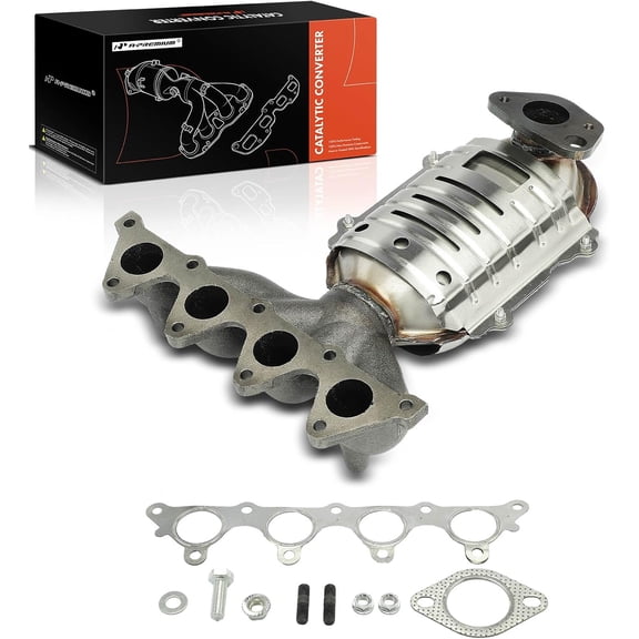 A-Premium Front Exhaust Manifold Catalytic Converter Kit Direct-Fit Compatible with Hyundai Accent & Kia Rio, Rio5, 2006-2011, 1.6L, EPA Compliant, Replace# 2851026190, 2851026390