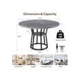 thumbnail image 2 of Ourlova 42inch Round Farmhouse Dining Table For 4 to 6 People Rustic Wood Kitchen Table With Storage Shelf Space Saving Circle Dinner Table For Small Spaces Apartments Dining Room and Living Room, 2 of 7
