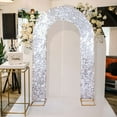 thumbnail image 4 of Efavormart 8ft Silver Big Payette Sequin Open Arch Backdrop Cover, Double-Sided U-Shaped Fitted Wedding Arch Slipcover, 4 of 5