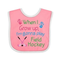 Inktastic Future Field Hockey Player Boys or Girls Baby Bib