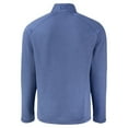 thumbnail image 3 of Men's Cutter & Buck Heather Royal Milwaukee Brewers Peshastin Eco Fleece Recycled Raglan Quarter-Zip Top, 3 of 3