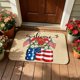 thumbnail image 1 of Welcome Doormat Collection Front Door Mats For Indoor/Outdoor Spring Summer Fall Patriotic Floral Entryway Rug Decor, 1 of 7