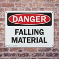 thumbnail image 4 of (2 Pack) Falling Material OSHA Danger Sign 18 Inch X 12 Inch Indoor / Outdoor Rust-Free Aluminum Metal Signs for Workplace, Workshop, and Construction Site, Made in the USA, 4 of 8