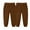 Brown, variant on ATOGUTA 2 Pack Toddler Boys Girls Pants Size 1T-7 Stretch Pleated Soft Straight Leg Plain Long Cuff Leg Pants Pink