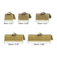 thumbnail image 2 of Uxcell 100Pack Ribbon Crimp Clamp Ends, 8/10/13/20/25mm Bookmark Pinch Clasps Bronze, 2 of 6