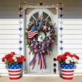 thumbnail image 5 of TanSiDing Independence Day Patriotic Door Decoration, American Flag Door Hanging Banner for 4th of July, Easy to Install Festive Background Fabric for Front Door Indoor Wall Party Decor 90*180cm, 5 of 6