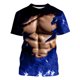 thumbnail image 4 of Camisetas de Manga Larga de los Hombres Casual Muscle Print Graphic Tee, Camiseta de Cuello de Tripulación de Manga Corta para las Vacaciones Diarias, 4 of 9