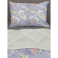 thumbnail image 3 of Crane Comforter & Sham Bedding Set, Japanese Style Animal and Flower Composition on Lavender Toned Background Oriental, 3 pcs Duvet Set Microfiber Filling Quilt, 5 Sizes, Multicolor, by Ambesonne, 3 of 4