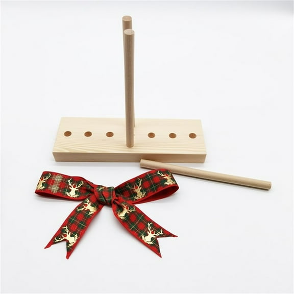 AZXY Christmas Wreath Bows Making Tools,Bow Maker for Ribbon for Wreaths, Wooden Ribbon Bow Maker Tool for Making Gift
