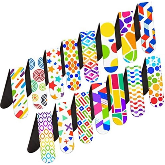 Magnetic Bookmarks - 15PCS Colorful Irregular Cute Magnet Bookmark Clips for Women, Men & Kids (Style-1)