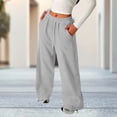 thumbnail image 7 of Eiyaclvo Boys Baggy Sweatpants Straight Wide Leg Sweatpant Joggers Drawstring Waisted Open Bottom Sweat Pants with Pockets Size 4-15 Years, 7 of 7