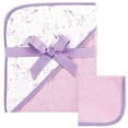 thumbnail image 2 of Hudson Baby Infant Girl Cotton Hooded Towel and Washcloth 2pc Set, Magical Unicorn, One Size, 2 of 2