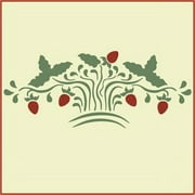 Strawberry Stencil - Fruit Pattern Stencil DIY for Painting Kitchen Cabinets Furniture Crafts Laser Cut Reusable Mylar Template Home Decor - The Artful Stencil