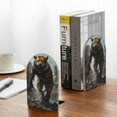 thumbnail image 5 of KLL Ruins Tiger Warrior Print Wood Book Ends for Shelves,1 Pair Wood Bookends Book Holder Stand Decorative, Book Stoppers for Heavy Duty Books CD File Video Games, 5 of 8