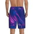 thumbnail image 2 of JUNZAN Neon Gradient Blue Pattern Sleep Pajama Shorts for Men,Men's Pajama Bottoms,Sleepwear,Pj Shorts, 2 of 7