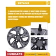 thumbnail image 5 of 4 Pack 15" Wheel Cover Hubcap Fit for Honda Civic Sedan 2013 2014 2015 & Honda Civic Coupe 2013,Bolt-on Installation with Factory Lug Nuts,Black Lacquer, 5 of 7