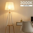 thumbnail image 2 of Luxrite A19 LED Light Bulb 9.5W=75W 3000K 1100 Lumens Non-Dimmable E26 Base Enclosed Fixture Rated Damp Rated ETL 48-Pack, 2 of 7