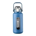 thumbnail image 2 of TidBay 2000ML Glass Drinking Bottle with Straw Handle Stainless Steel Tea Infuser And Silicone Sleeve Leak-Proof Motivational Water Bottle for Daily Intake, 2 of 7