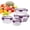 Purple, variant on 3/4-Piece Bento Box Set with Lids Sealed Food Storage Containers Stackable, Leak-Proof, Reusable Lunch Bowl Set PP Material Microwave, Dishwasher, and Refrigerator Safe