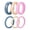 #4-C, variant on 6 Pack 3mm Silicone Wedding Ring for Women, Thin and Braided Rubber Band, Fashion, Colorful, Comfortable fit, Skin Safe, Size 7