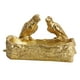 thumbnail image 5 of Bandeja de tocador de almacenamiento Sunnimix para joyas y llaves estatuas de loro de resina dorado, 5 of 8