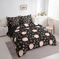thumbnail image 3 of Homewish Cute Yummy Strawberry Twin Bedding Sets 7-Piece, Kawaii Cartoon Fruit Bedding Comforter Set, Flower Plant Botanical Reversible Sheet Sets, Luxury Bedroom Decor, 3 of 7