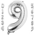 thumbnail image 2 of Globo plateado grande número 9 de 40 pulgadas, tamaño extra grande, globos de helio de lám Lovoir Lovoir, 2 of 2