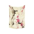 thumbnail image 2 of Vintage Watercolor Spring Cherry Blossom Landscape Cotton Linen Tapestry Wall Art Home Decor, Tapestries Wall Hanging Art Sets, 60W X 40L Inch, 2 of 5