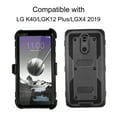 thumbnail image 6 of GoldCherry for LG K40 Case,LG K12 Plus Case,LG X4 Case Built-in Screen Protector Heavy Duty Full-Body Rugged Holster Armor Case[Belt Clip][Kickstand]for LG K40/LG K12 Plus/LMX420/LG X4 2019(Black), 6 of 7